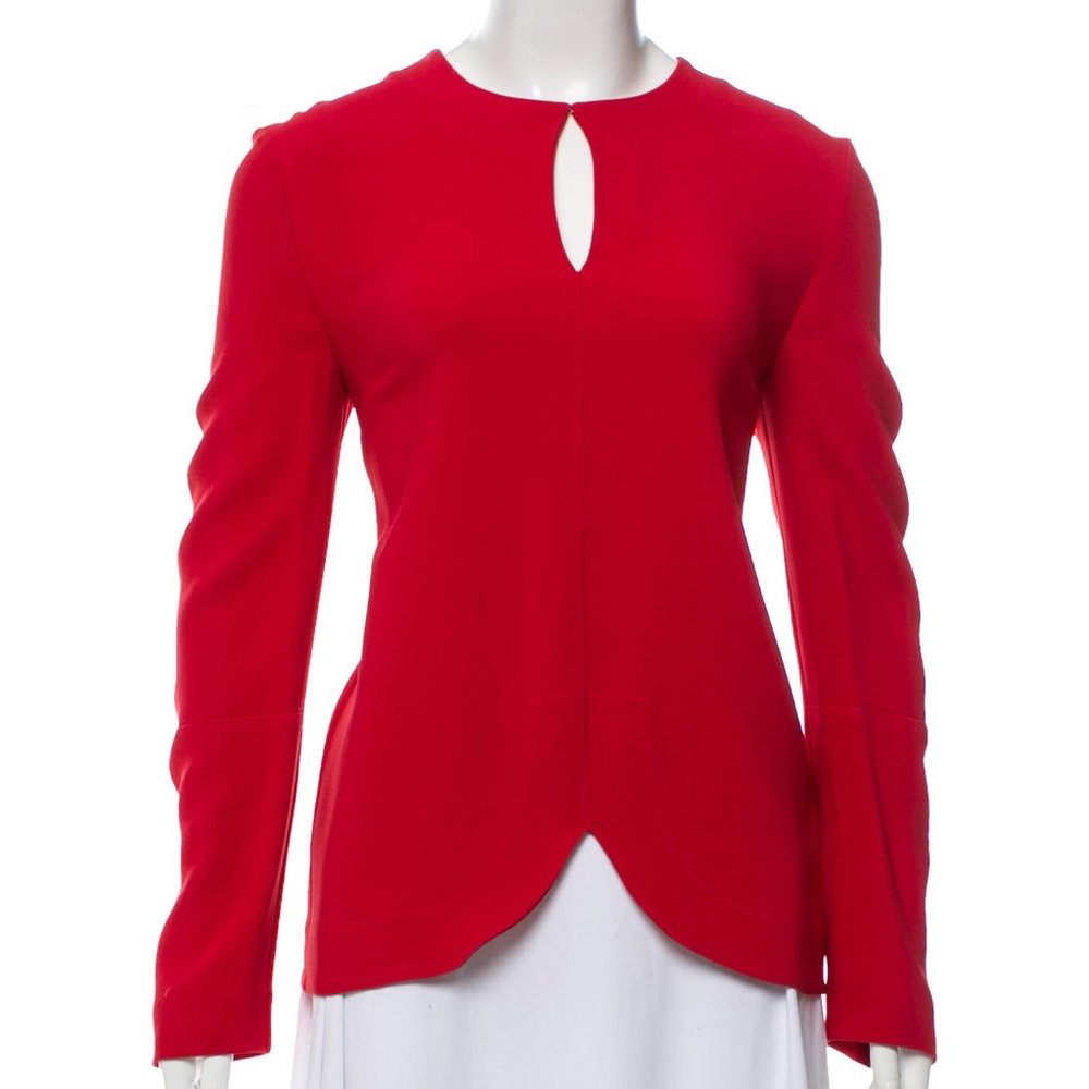 STELLA MCCARTNEY Red Long Sleeve Top Blouse S